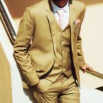 ベージュスーツ/スリーピーススーツ/ベスト/ジレ