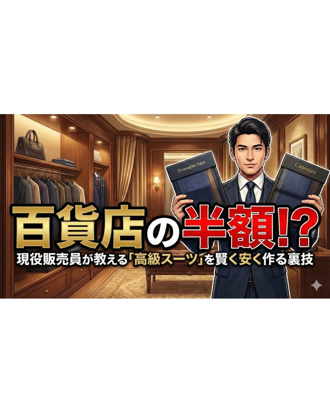 徹底解説】ゼニア・カノニコが百貨店の半額？現役販売員が教える「高級
