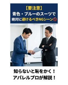 クレーム対応や謝罪など、ビジネスにおいて青色・ブルースーツの着用を絶対に避けるべきNGシーン